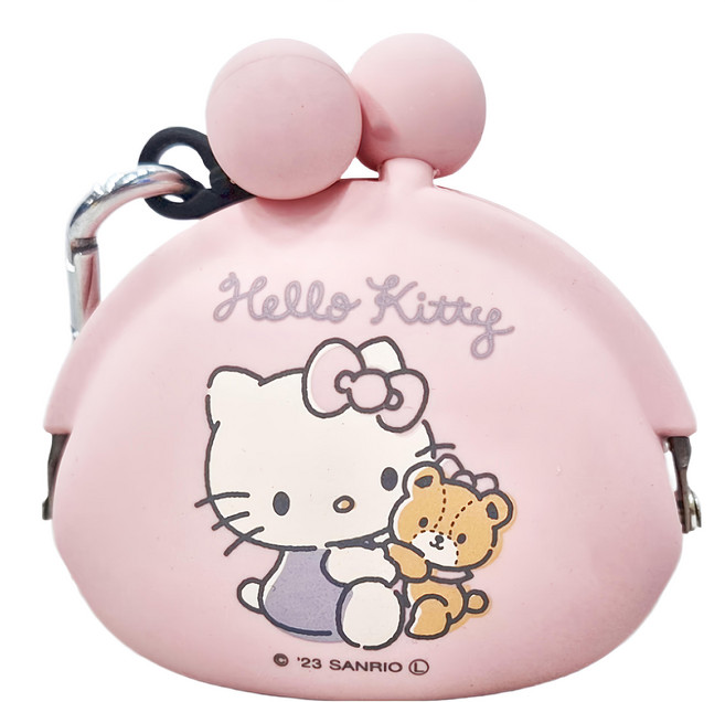 Hello Kitty 凱蒂貓 矽膠零錢包吊飾 K/T
