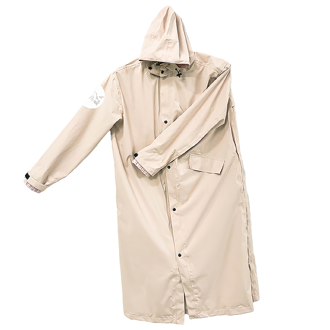 Wild Peak 野峰 輕量高機能美學雨衣 附個性提袋, 米色, 1件