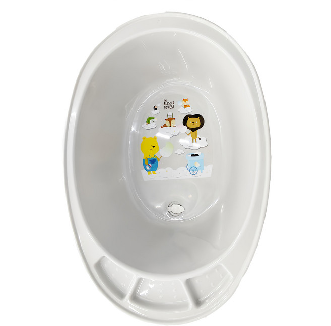 THE BLESSED FOREST 祝福森林 嬰幼兒專用浴盆 5901 79 x 55 x 25cm 0~3歲 1.5kg 45L, 淺灰色