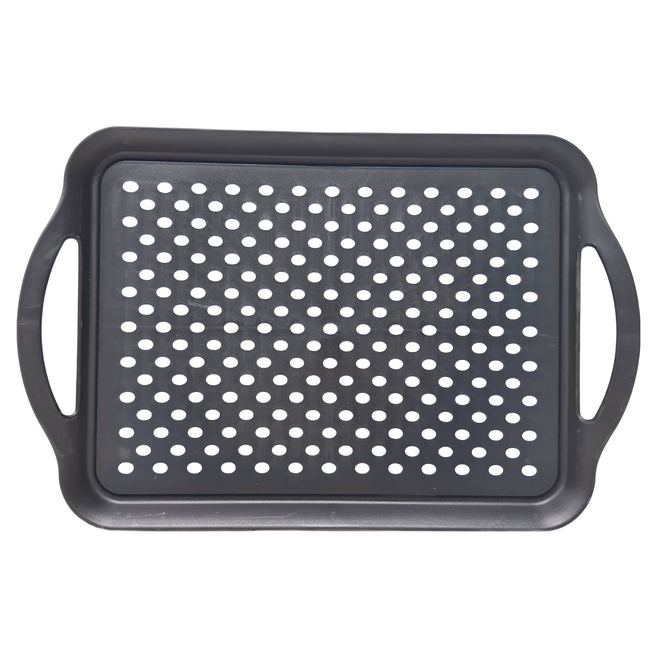 KEYWAY 聯府 大圓點止滑托盤 D106-2 365g, 黑色, 1個