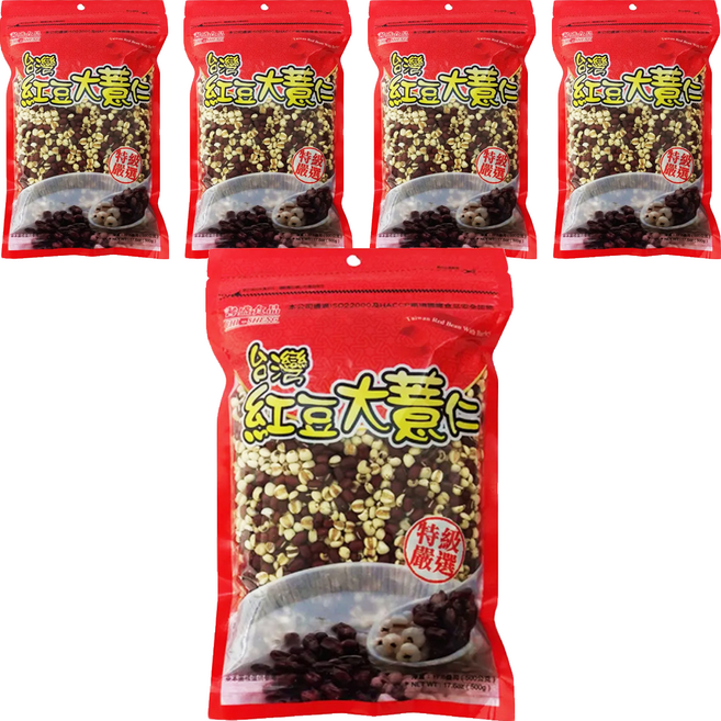 CHI-SHENG 耆盛食品 紅豆大薏仁, 500g, 5包