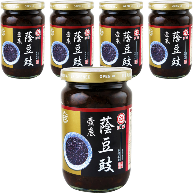 江記壺底蔭豆豉 台灣名產, 360g, 5罐
