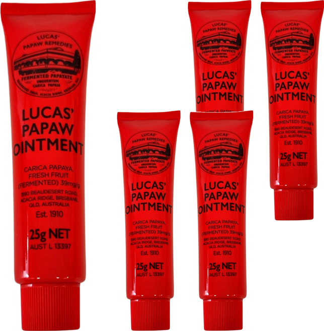 LUCAS' PAPAW REMEDIES 木瓜霜, 25g, 5條, CARICA PAPAYA