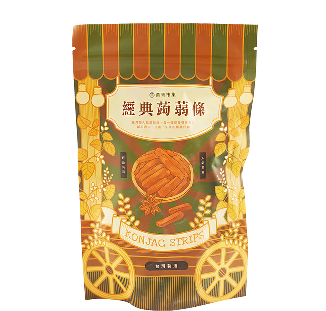 菓青市集 碳烤魷魚蒟蒻條, 200g, 1包