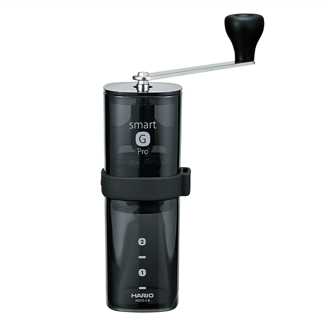 HARIO 好璃奧 SMART-G 便利手搖磨豆機 PRO, 黑色, 1入, 24粉24g