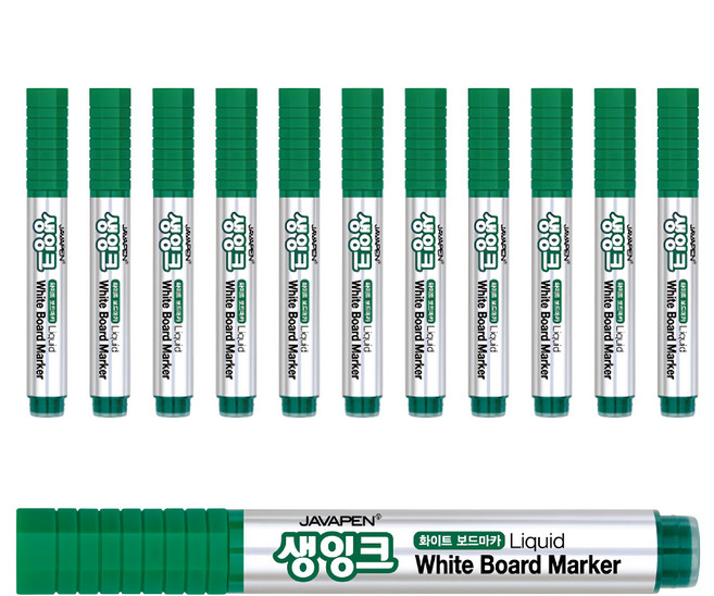 Javapen 液態墨水白板筆, 12個, 綠色