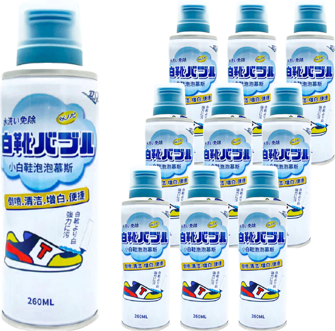 小麥購物 小白鞋慕斯清洗劑 倒噴款 G102 191g, 12罐, 260ml