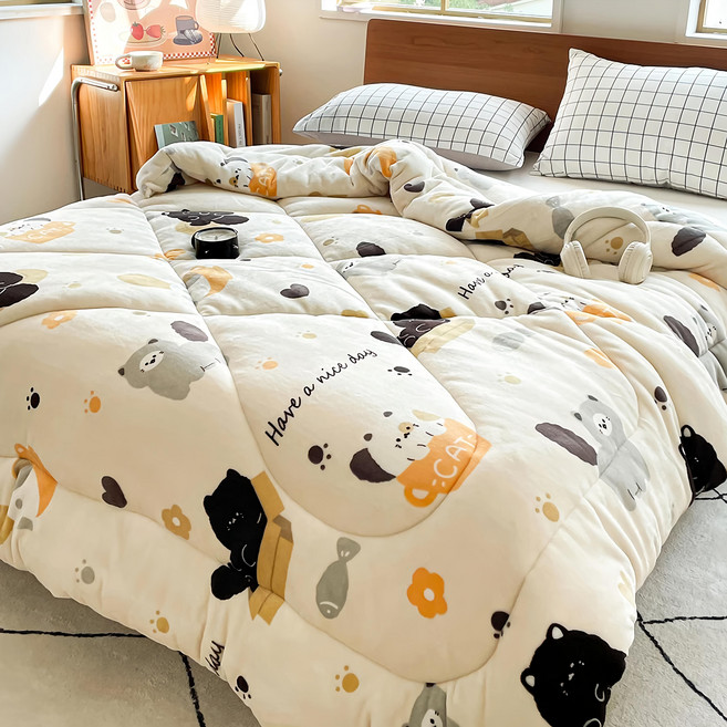 LoveCity 寢城之戀 超保暖重磅雙面法蘭絨暖暖被, 小懶貓