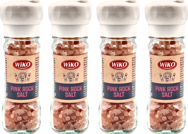 Wiko 玫瑰鹽研磨罐 粉紅岩鹽, 95g, 4瓶