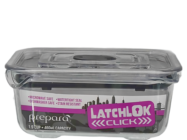 prepara 沛樂生活 Latchlok CLICK系列 TRITAN保鮮盒 2號 PPR03-00094BL 海軍藍 460ml, 1個, 1個
