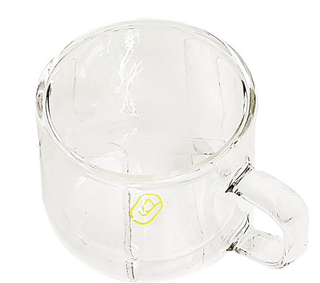 GOODGLAS 好玻 CO 雙層把手玻璃杯 手工硼玻璃杯 耐熱至120度C, 透明, 1個