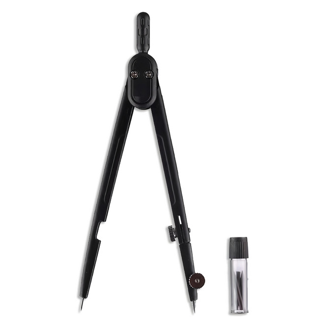 M&G STATIONERY 晨光文具 七拉鍊經典金屬黑圓規, 1個