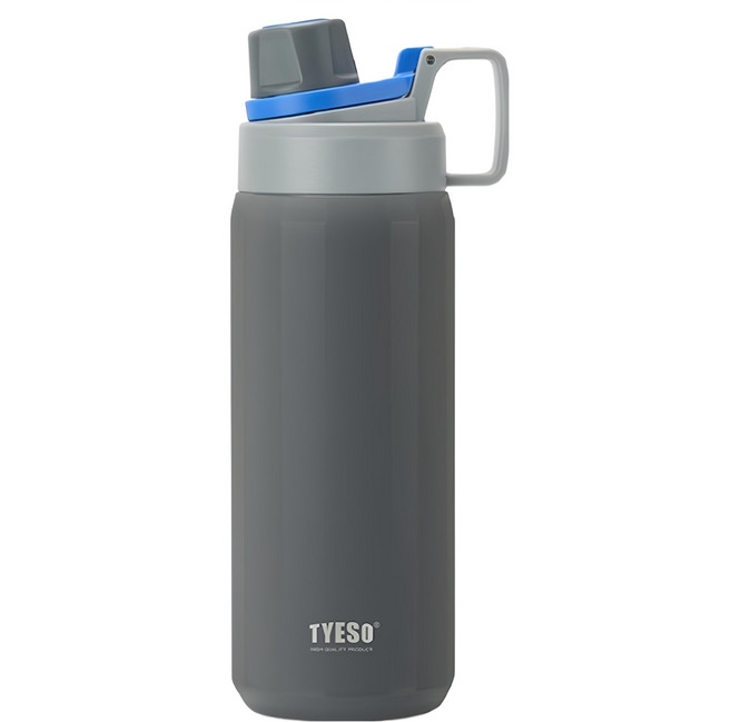 TYESO 泰碩 304不鏽鋼幻彩系列運動保溫水壺, 高級灰, 600ml, 1個