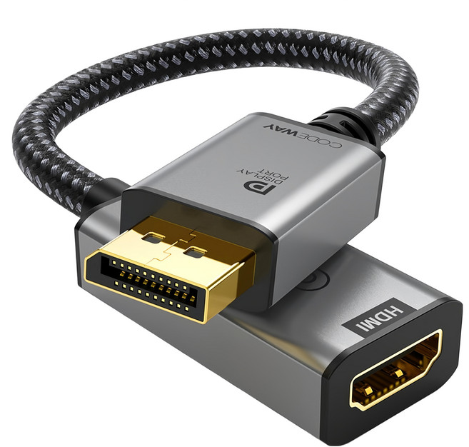 CODEWAY FullHD 60Hz DP公轉HDMI母 轉接線, 15cm, 1條
