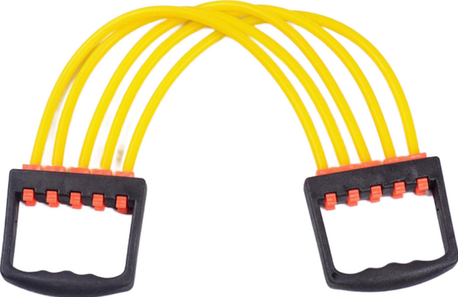 擴胸拉力器, 1個, 黃色