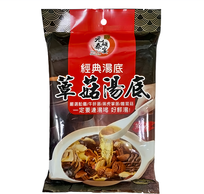 元泰碩宴 經典湯底 蕈菇湯底, 150g, 1包