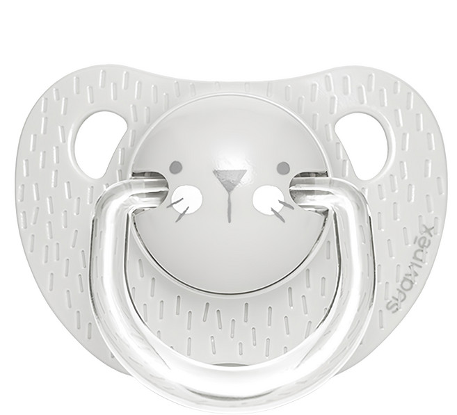 suavinex 蘇維妮 Hygge 小獅子款矽膠奶嘴, 18個月以上, 灰色獅子, 1個