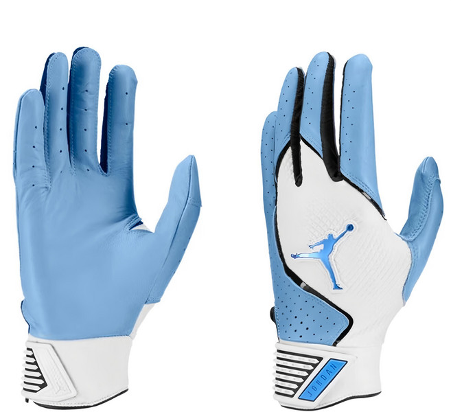 NIKE 耐吉 JORDAN 喬丹 FLY ELITE 打擊手套, 藍色 + 白色, 1組