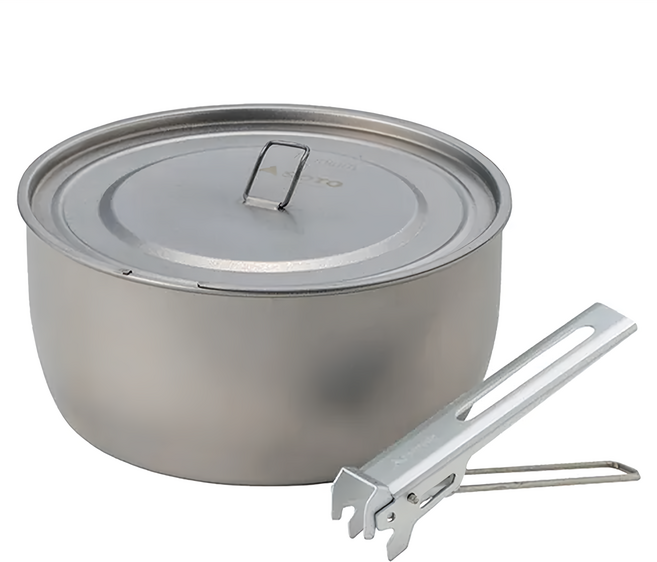 SOTO 鈦鍋 SOD-531 15.6 x 7.4cm 62g 1100ml, 鈦 銀色, 1個
