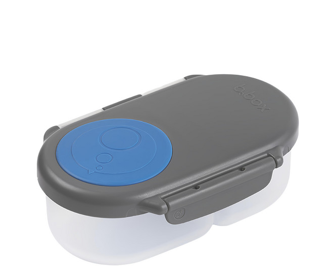b.box 零食盒 附彈性水果固定器, 石灰藍, 1個