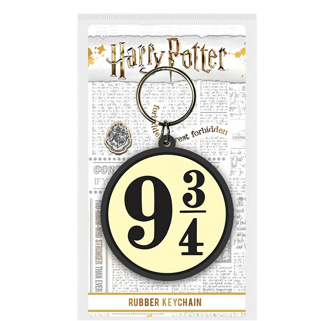 Harry Potter 哈利波特 鑰匙圈 英國進口 金屬橡膠, 9又3/4月台, 1個