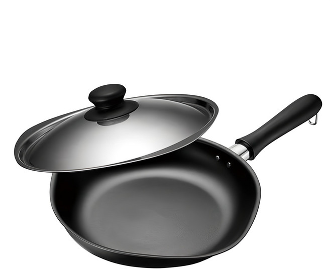 SORI YANAGI 柳宗理 岩紋單手鐵鍋 附蓋, 25cm, 1個