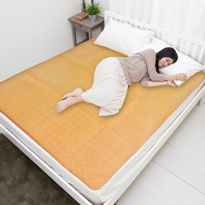 C.G.&C. S.M.C. 凱蕾絲帝 天然舒爽透氣紙纖涼蓆 軟床專用 台灣製, 涼感墊, 紙纖 棕色