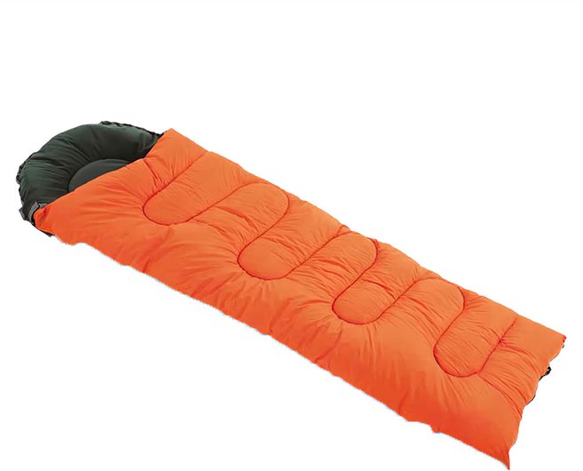 Polar Star 桃源戶外 加大型纖維睡袋 P16730 220 x 85 x 65cm 1.65kg, 橘色, 1個