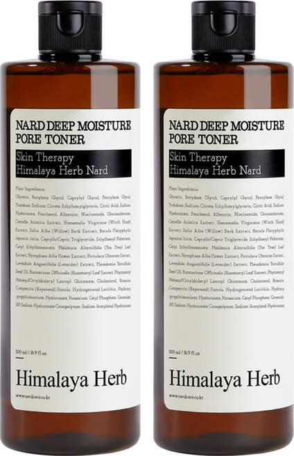 NARD 深層保濕毛孔化妝水, 500ml, 2瓶