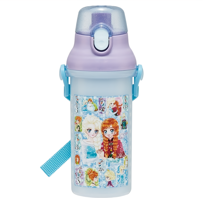 Skater 直飲水壺, 冰雪奇緣 日本風 藍色, 480ml, 1個
