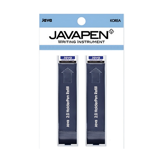 JAVAPEN 圓珠筆筆芯 2.0mm 2個, 黑色, 1組