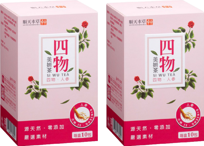 順天本草 四物美妍茶, 5g, 10包, 2盒