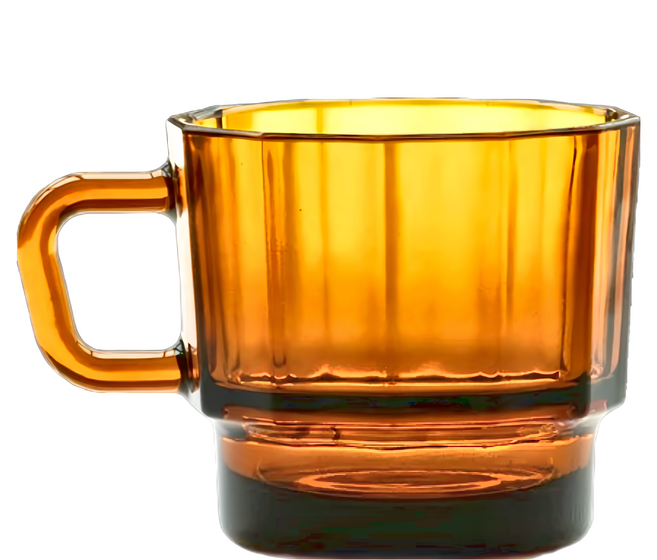 H MM 玻璃杯 117 x 89 x 81mm 310g 300ml, 琥珀色, 1個