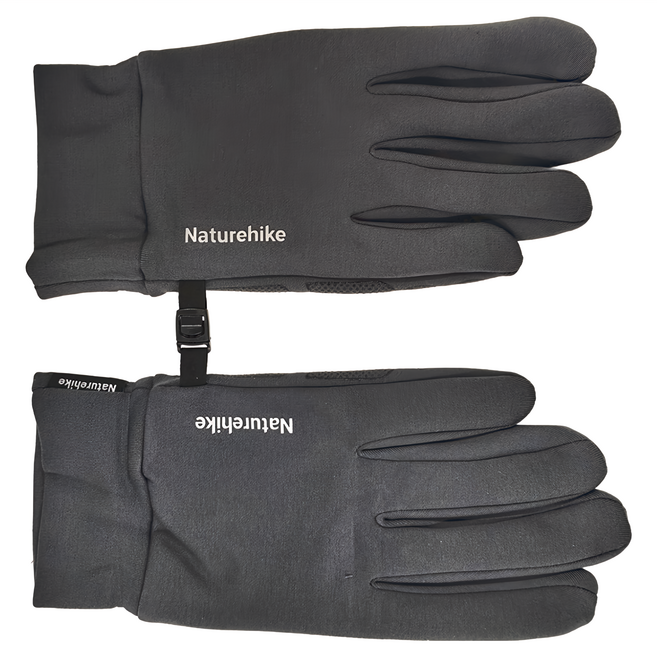 Naturehike 挪客 GL10 可觸控防滑手套, 灰色, 1雙