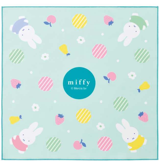 Skater 黏貼式日式便當包巾, miffy 淺綠色, 1條