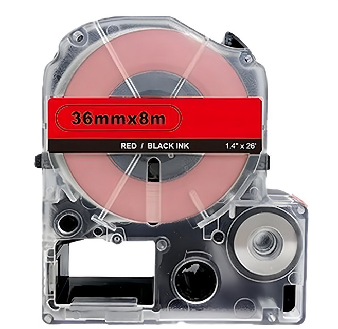 NEXTPAGE 台灣榮工 副廠標籤帶 LK-7RBP 適用於 EPSON 標籤機, 8m, 紅底黑字, 1個