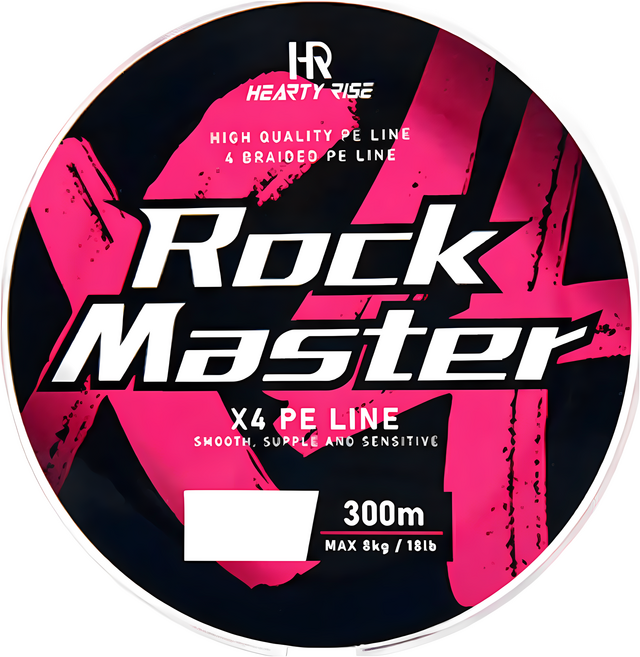 HEARTY RISE 哈帝來斯 ROCK MASTER 根魚大師 X4 PE線, 粉紅色, 1個