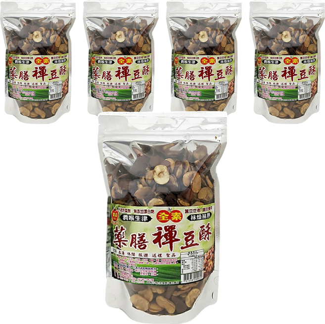 皇品 禪豆酥 藥膳原味 加入數種中藥材香料與胡椒提味, 340g, 5包