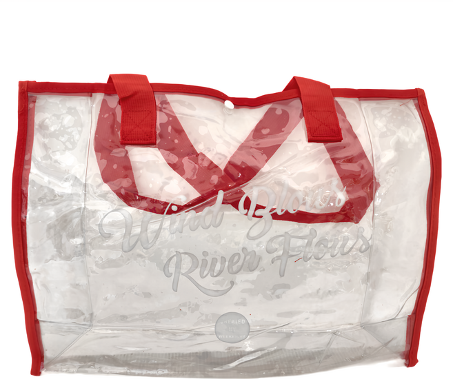 理享家 大容量透明防水沙灘包 ZZ3348, 紅色, 1個