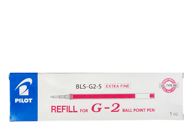 PILOT 百樂 中性0.5筆芯 BLS-G2-5 紅色 12支, 1盒