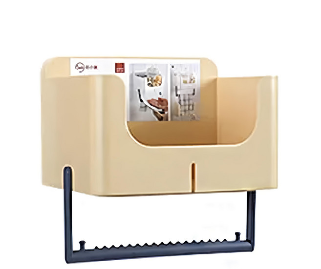 品屋 掛壁收納架 雙 1_S0382, 泥黃色, 1個