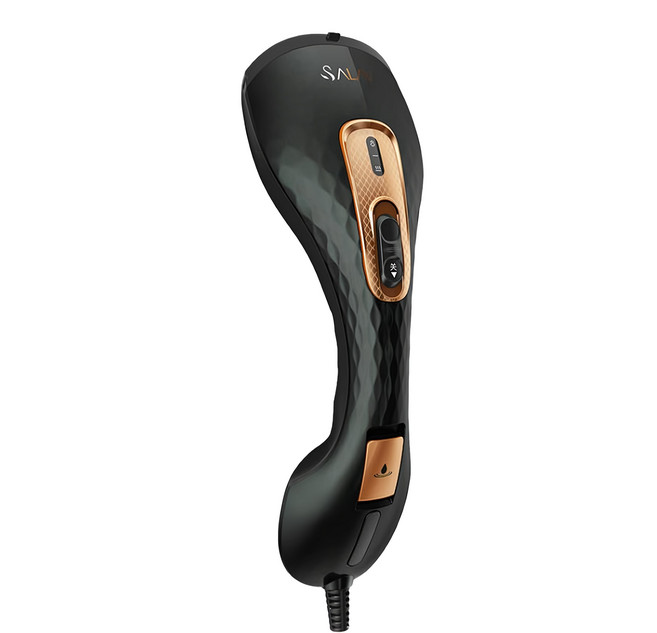 SALAV 手持式蒸汽熨燙機 DH-200 150ml大水箱 3D鑽石格紋, 黑色