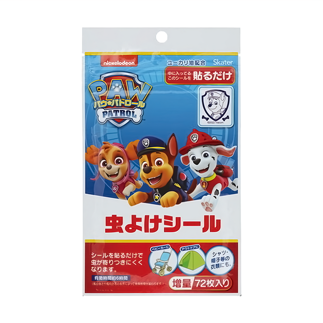 Skater 汪汪隊防蚊貼 72片, 藍色, 1包