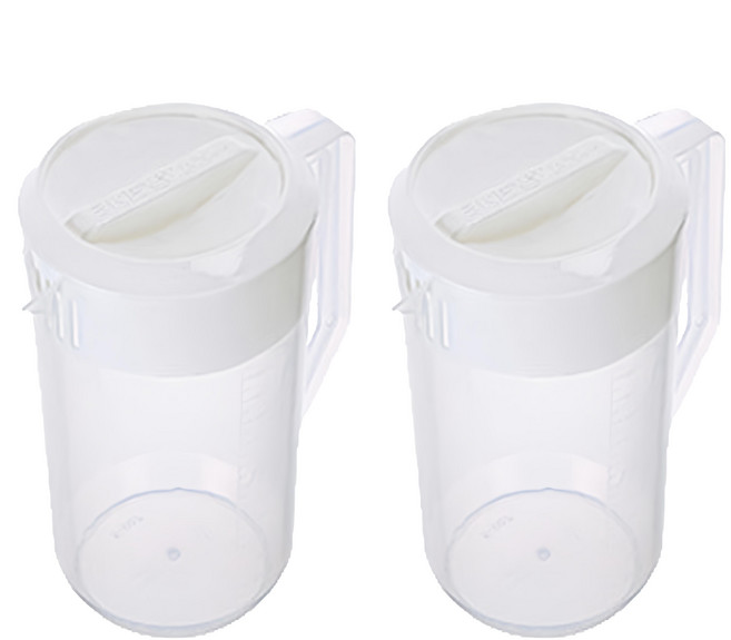 KEYWAY 聯府 塑膠冷水壺 19 x 13.7 x 24.4cm, 白色, 2.5L, 2個