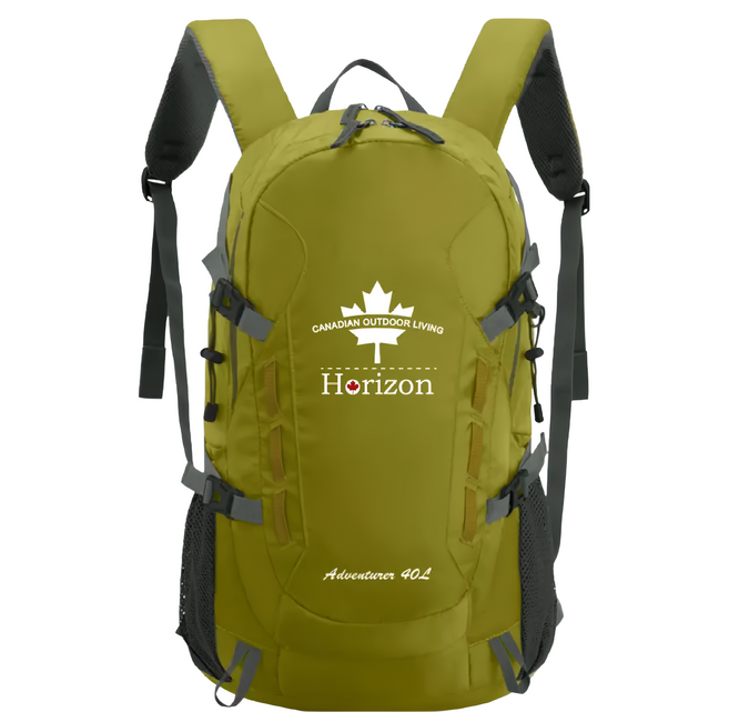 Horizon 天際線 冒險家登山後背包 Adventurer 40L 防滑耐磨防潑水 減壓透氣 多夾層收納, 苔癬綠