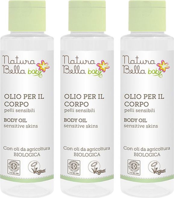 NATURA BELLA 貝拉 葵花籽嬰兒按摩油 0歲以上, 100ml, 3瓶