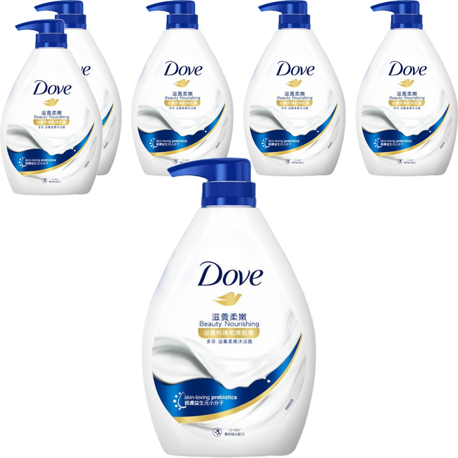 Dove 多芬 滋養柔膚沐浴露 滋養柔嫩, 900g, 6瓶