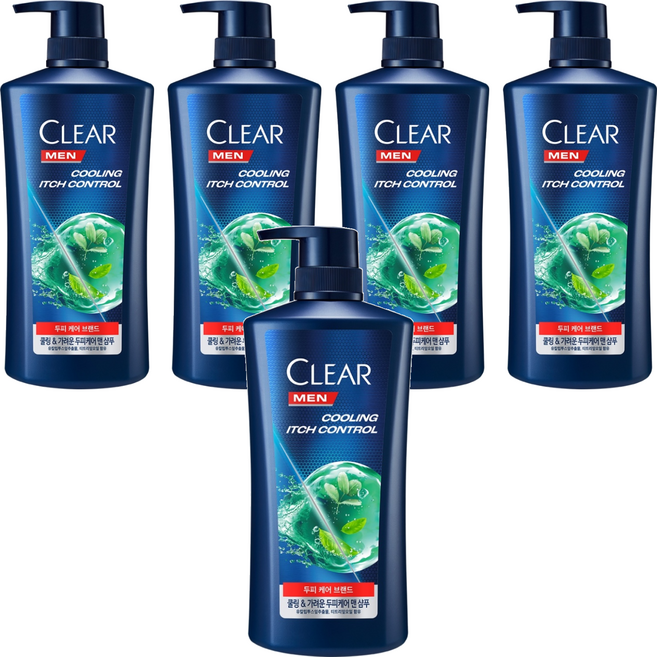 CLEAR 淨 清涼男士洗髮精, 650ml, 5瓶