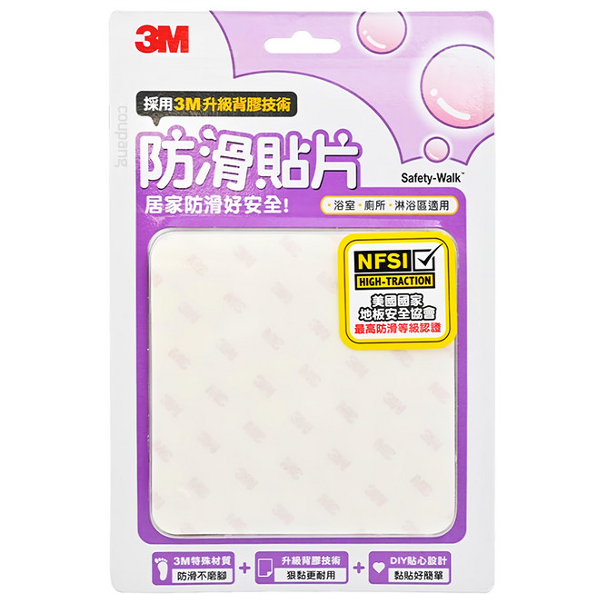 3M 防滑貼片, 6片, 透明