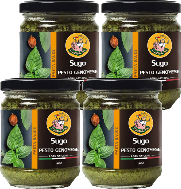 DANCING PIG 豬跳舞 義式羅勒青醬, 180g, 4罐